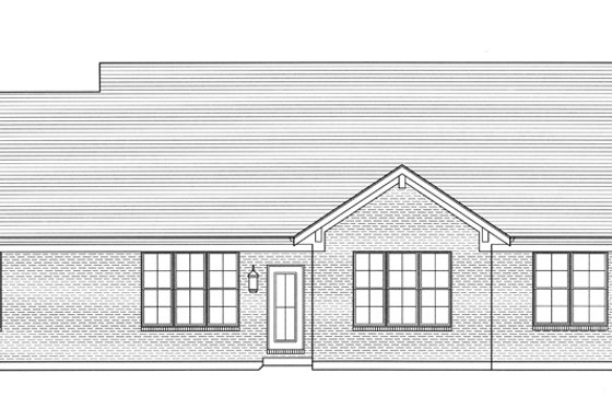 Exterior - Rear Elevation for Craftsman House Plan #46-836 - 3 bed, 2 bath