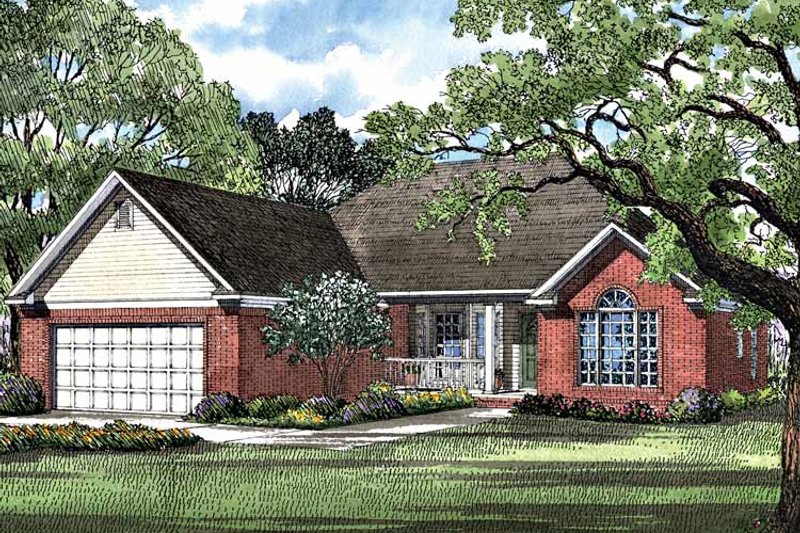Architectural House Design - Exterior - Front Elevation 3 for Ranch House Plan #17-3115 - 3 bed, 2 bath