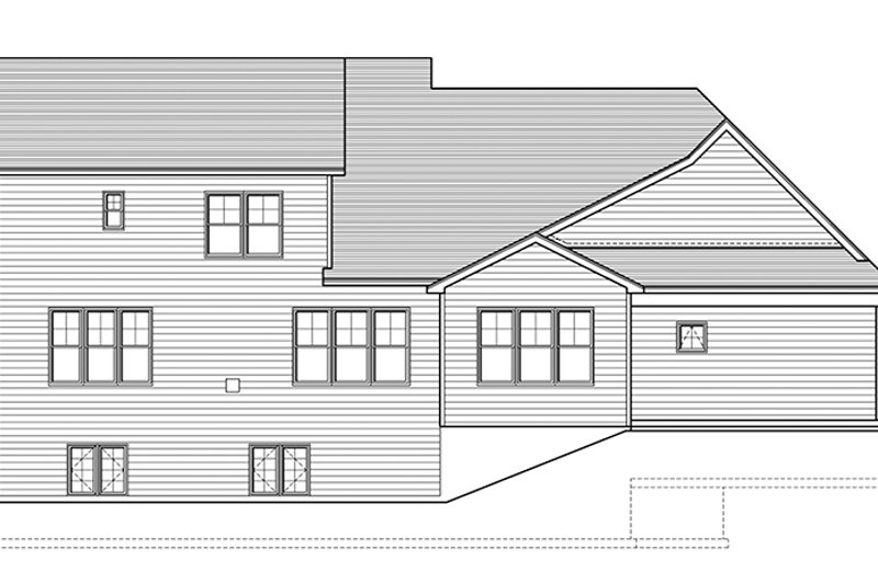 Home Plan - Exterior - Rear Elevation for Craftsman House Plan #1010-161 - 3 bed, 2.5 bath