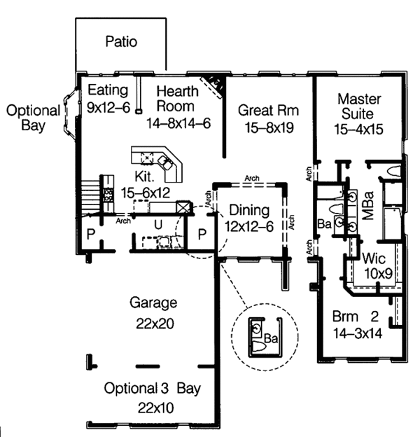 Home Plan - Country Floor Plan - Main Floor Plan #15-386