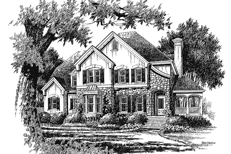 House Plan Design - Country Exterior - Front Elevation Plan #429-213