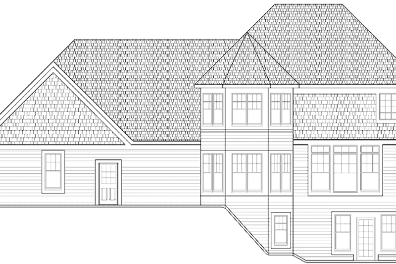 Architectural House Design - Exterior - Rear Elevation for Craftsman House Plan #328-425 - 3 bed, 2.5 bath