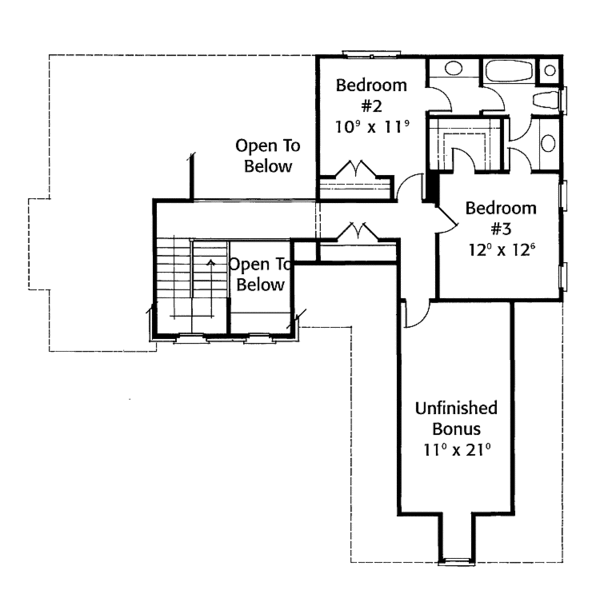 House Plan Design - Colonial Floor Plan - Upper Floor Plan #429-328