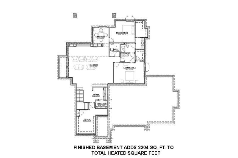 Dream House Plan - Optional Finished Basement