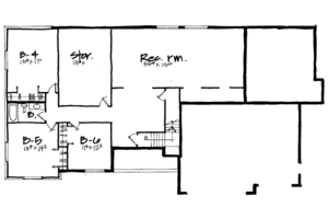 Floor Plan - Lower Floor for European House Plan #308-223 - 6 bed, 3.5 bath