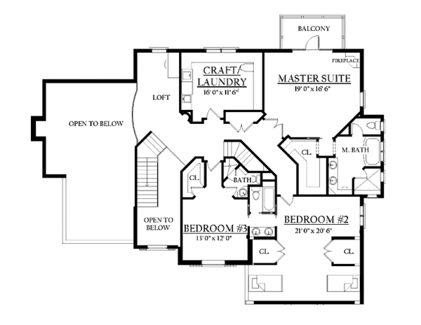 Home Plan - Country Floor Plan - Upper Floor Plan #937-9