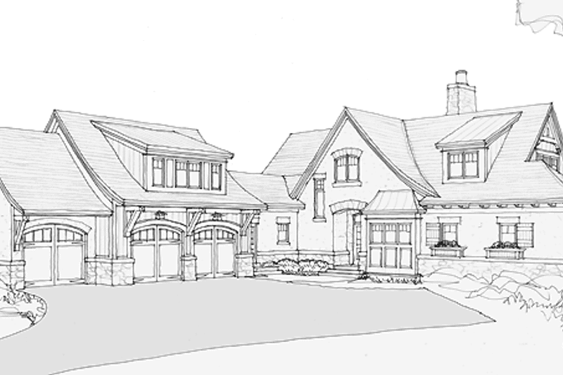 Home Plan - Exterior - Front Elevation 5 for European House Plan #928-215 - 3 bed, 3.5 bath