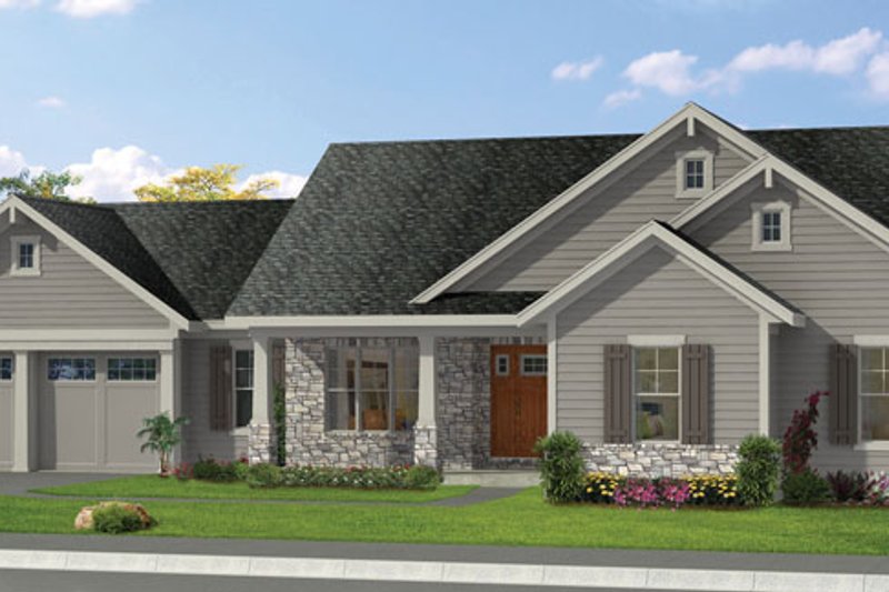 Home Plan - Exterior - Front Elevation 3 for Craftsman House Plan #46-840 - 3 bed, 2 bath