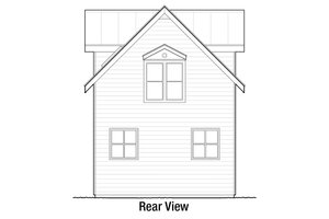 Exterior - Rear Elevation for Cottage House Plan #915-5 - 2 bed, 1.5 bath