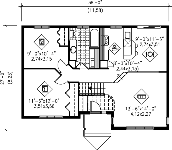 Dream House Plan - Ranch Floor Plan - Main Floor Plan #25-1024