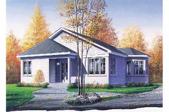 Exterior - Front Elevation 3 for Victorian House Plan #23-2359 - 2 bed, 1 bath