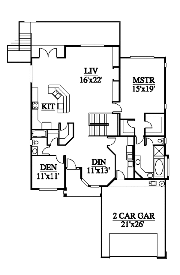 Home Plan - Contemporary Floor Plan - Main Floor Plan #951-13