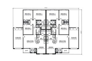 Floor Plan - Main Floor for Traditional House Plan #42-378 - 3 bed, 2 bath