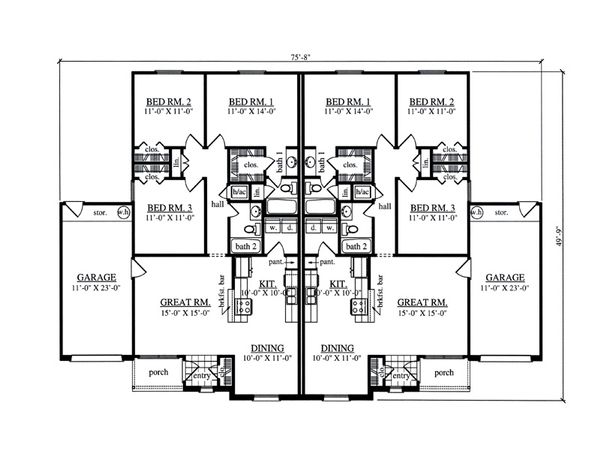 House Plan Design - Traditional Floor Plan - Main Floor Plan #42-378