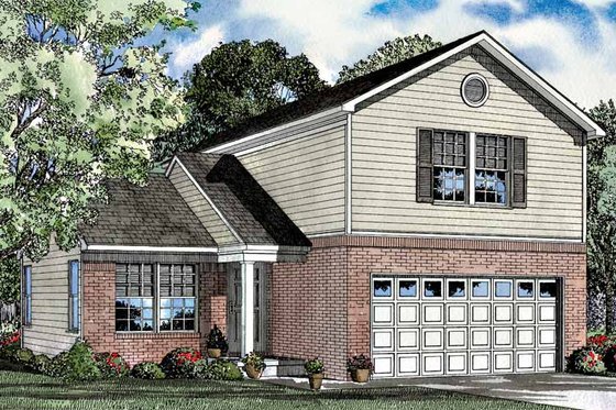 Exterior - Front Elevation 3 for Colonial House Plan #17-3041 - 3 bed, 2.5 bath