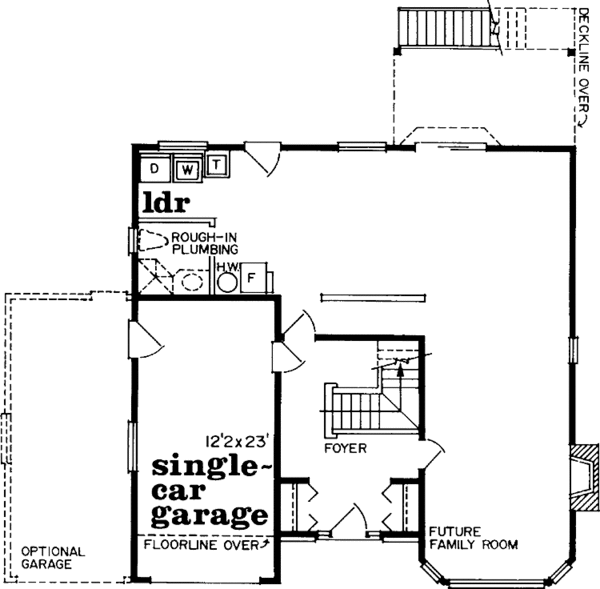House Blueprint - Contemporary Floor Plan - Lower Floor Plan #47-696