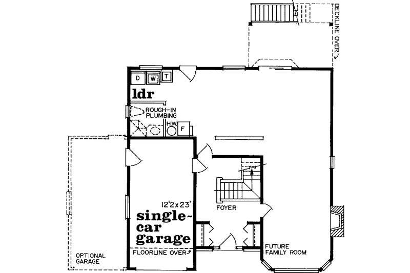Home Plan - Floor Plan - Lower Floor for Contemporary House Plan #47-696 - 3 bed, 2 bath