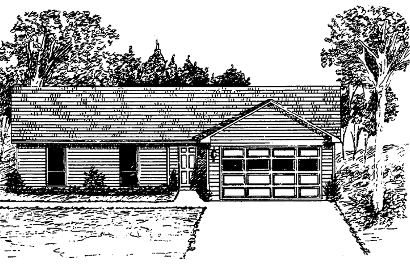 Dream House Plan - Ranch Exterior - Front Elevation Plan #30-301