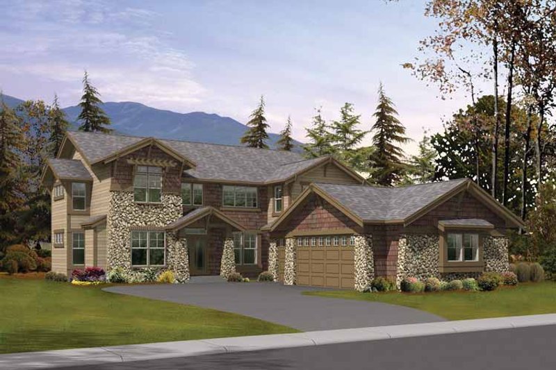 House Plan Design - Craftsman Exterior - Front Elevation Plan #132-447