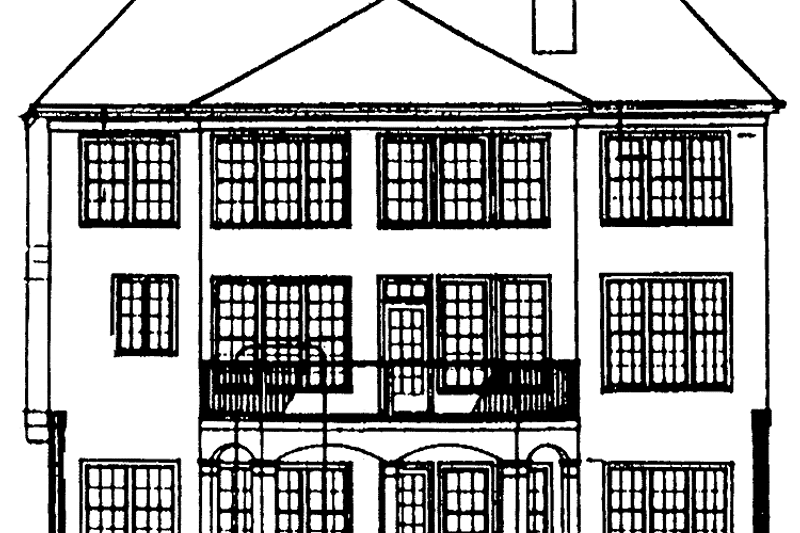 Home Plan - Exterior - Rear Elevation for Country House Plan #429-97 - 3 bed, 2.5 bath