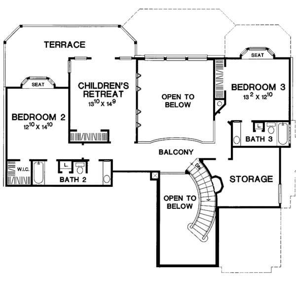 Architectural House Design - Traditional Floor Plan - Upper Floor Plan #472-226