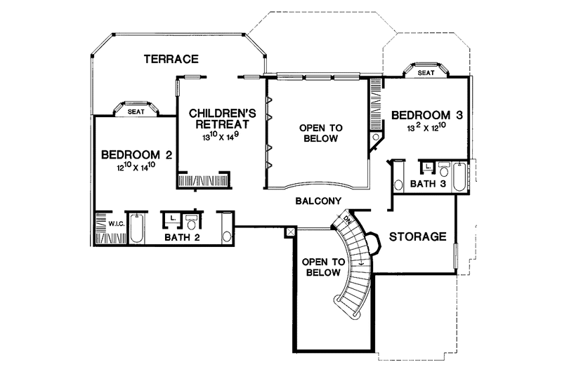 Home Plan - Floor Plan - Upper Floor for Traditional House Plan #472-226 - 4 bed, 4.5 bath