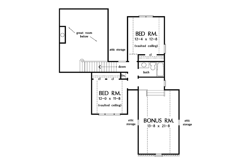 Home Plan - Floor Plan - Upper Floor for Traditional House Plan #929-511 - 3 bed, 2.5 bath