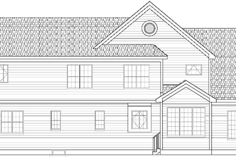 Home Plan - Exterior - Rear Elevation for Classical House Plan #328-410 - 4 bed, 3 bath