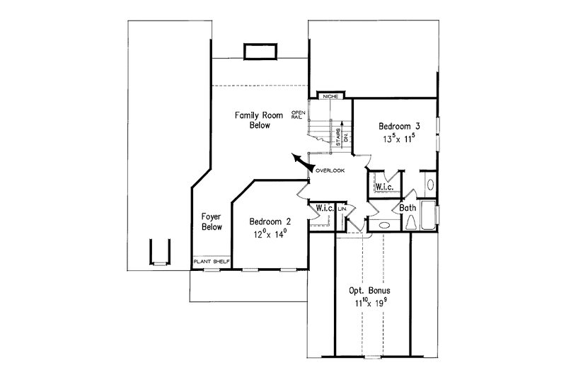 Dream House Plan - Floor Plan - Upper Floor for Classical House Plan #927-894 - 3 bed, 2.5 bath