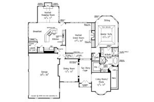 Floor Plan - Main Floor for Colonial House Plan #927-857 - 4 bed, 3.5 bath