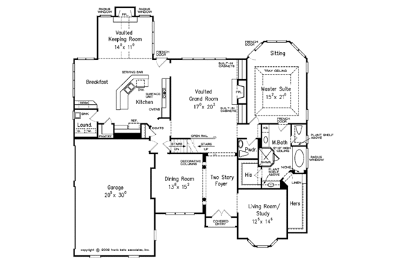 Floor Plan - Main Floor for Colonial House Plan #927-857 - 4 bed, 3.5 bath
