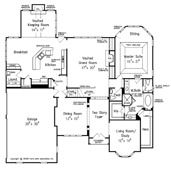 Architectural House Design - Colonial Floor Plan - Main Floor Plan #927-857