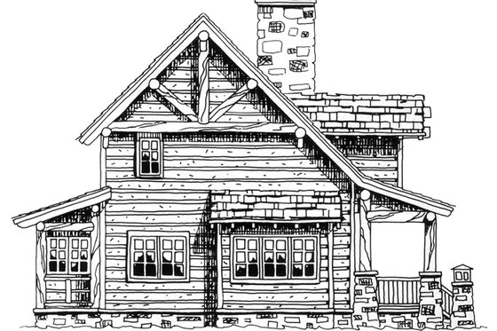Exterior - Other Elevation 5 for Cabin House Plan #942-25 - 2 bed, 2 bath