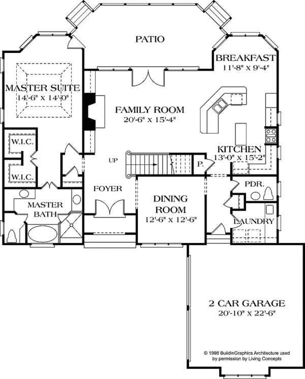 Home Plan - Country Floor Plan - Main Floor Plan #453-523