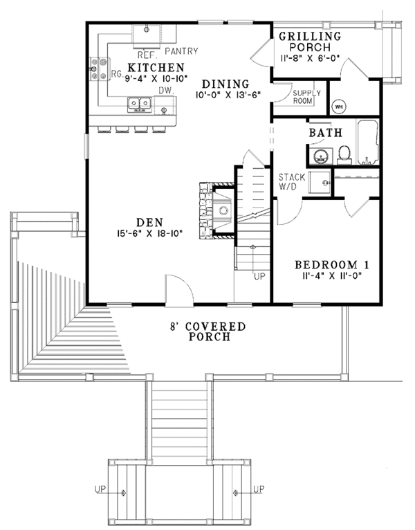 House Design - Country Floor Plan - Main Floor Plan #17-3287