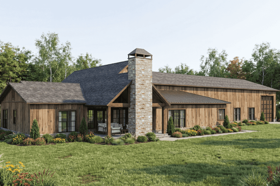 Exterior - Other Elevation 1 for Barndominium House Plan #923-456 - 4 bed, 2.5 bath