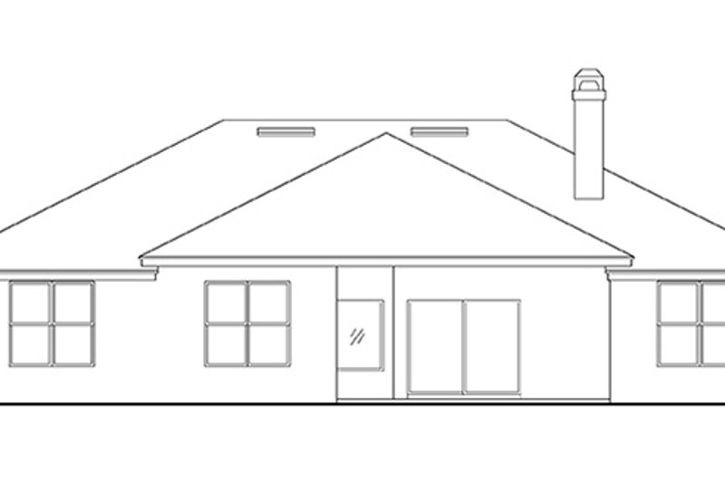 Home Plan - Exterior - Rear Elevation for Mediterranean House Plan #417-803 - 3 bed, 3 bath