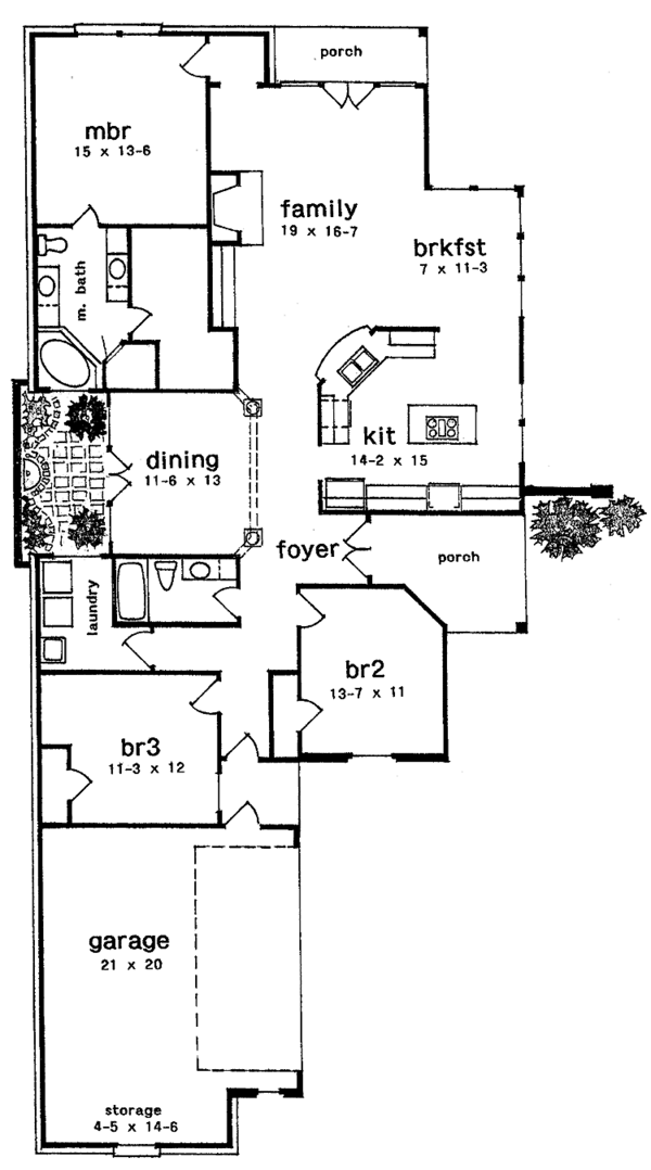 Dream House Plan - European Floor Plan - Main Floor Plan #301-153