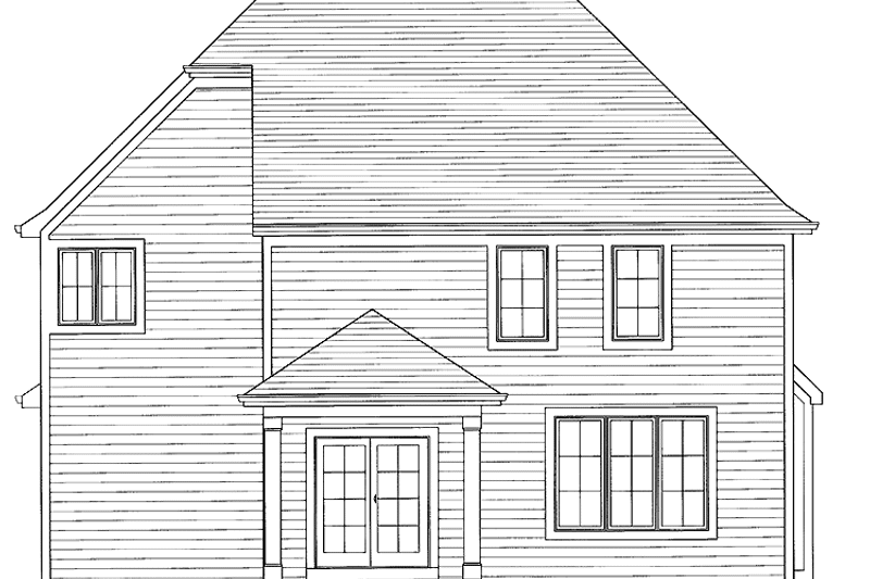 Dream House Plan - Exterior - Rear Elevation for Traditional House Plan #46-802 - 4 bed, 2.5 bath