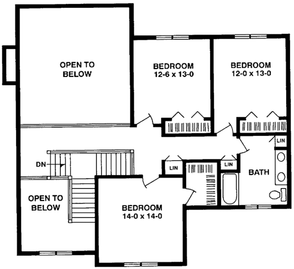 Home Plan - Country Floor Plan - Upper Floor Plan #981-36