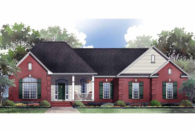 House Blueprint - Exterior - Front Elevation 3 for Country House Plan #21-414 - 3 bed, 2 bath