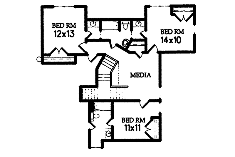 Home Plan - Floor Plan - Upper Floor for Country House Plan #15-351 - 4 bed, 4.5 bath