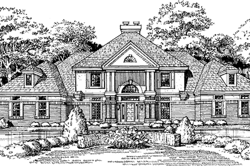 House Plan Design - European Exterior - Front Elevation Plan #320-560