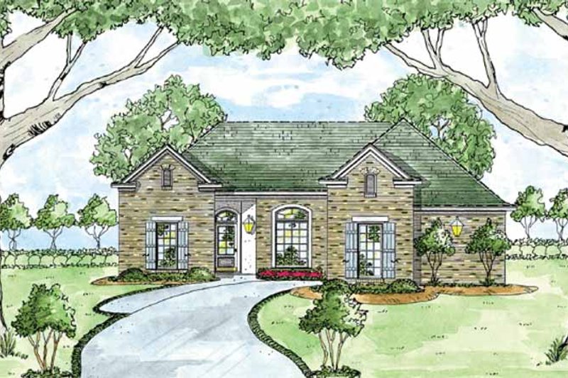 Architectural House Design - Ranch Exterior - Front Elevation Plan #36-591