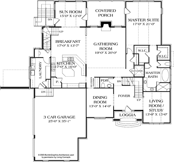 Home Plan - Traditional Floor Plan - Main Floor Plan #453-602