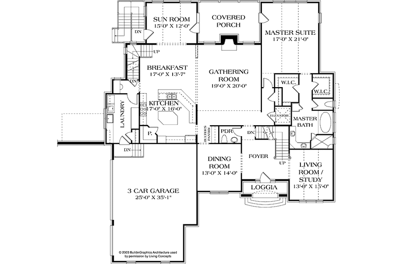 Home Plan - Floor Plan - Main Floor for Traditional House Plan #453-602 - 4 bed, 5.5 bath