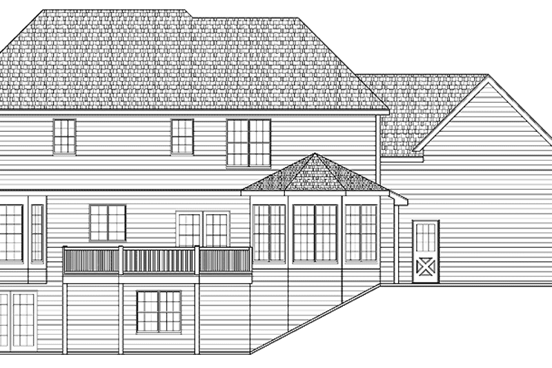 Home Plan - Exterior - Rear Elevation for Traditional House Plan #328-323 - 4 bed, 2.5 bath