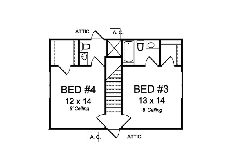 Dream House Plan - Floor Plan - Upper Floor for Traditional House Plan #513-2161 - 4 bed, 4 bath