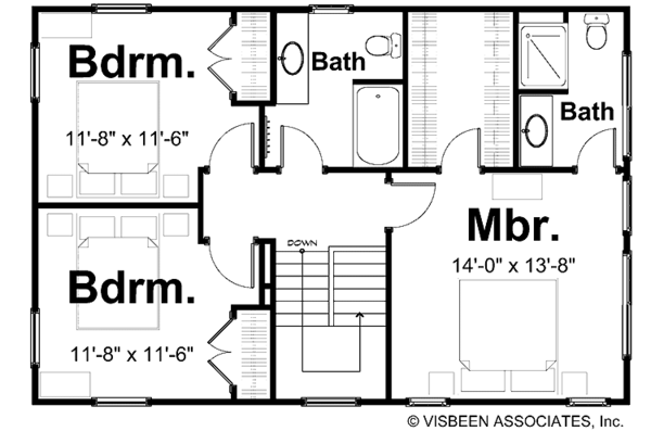 Architectural House Design - Country Floor Plan - Upper Floor Plan #928-110