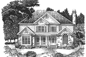 Colonial Exterior - Front Elevation Plan #927-575